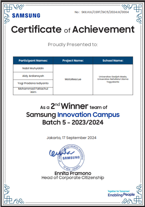 Juara 2 — Samsung Innovation Campus Batch 5